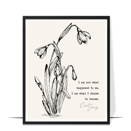 LOLUIS Mental Health Gift, Therapy Inspirational Positive Quotes Poster Artwork Aesthetic Office Home Decor (I Am Not What Happened To Me, Unframed 8"x10")