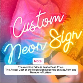 NeonVibez Custom Neon LED Light Sign Lamp Wall Art Home Decor Birthday Gift Wedding Signs