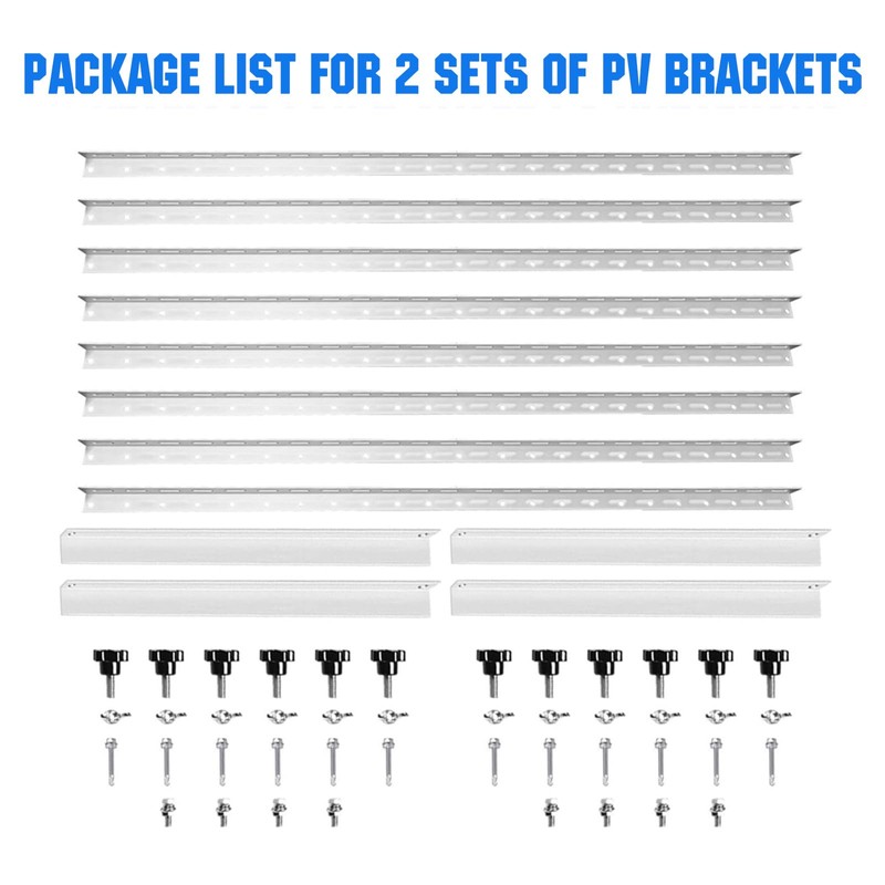 Solar Panel Mount Brackets, 2 Sets 45 inch Adjustable with