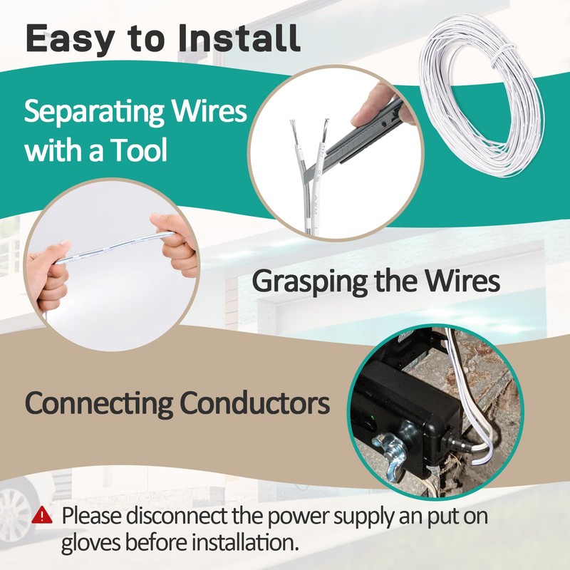 35265B Garage Door Sensor Wire Replacement for Genie Liftmaster Chamberlain