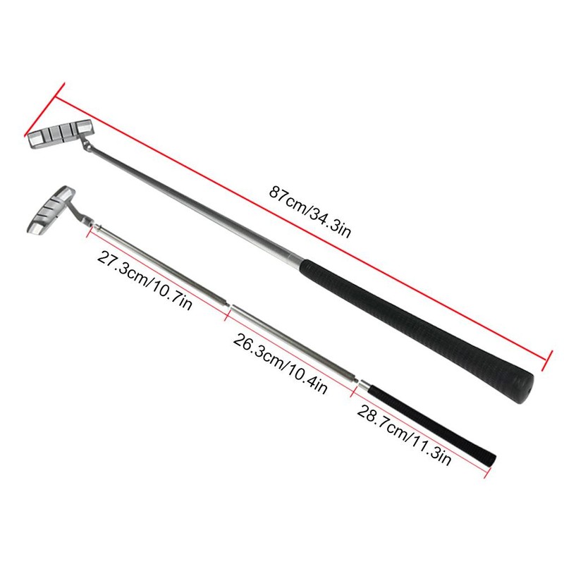Putter Collapsible 3 Section Two Way Putter with Balls Left