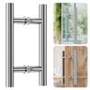 Ranbo Chrome 8" (CTC) Back to Back Shower Door Handle,
