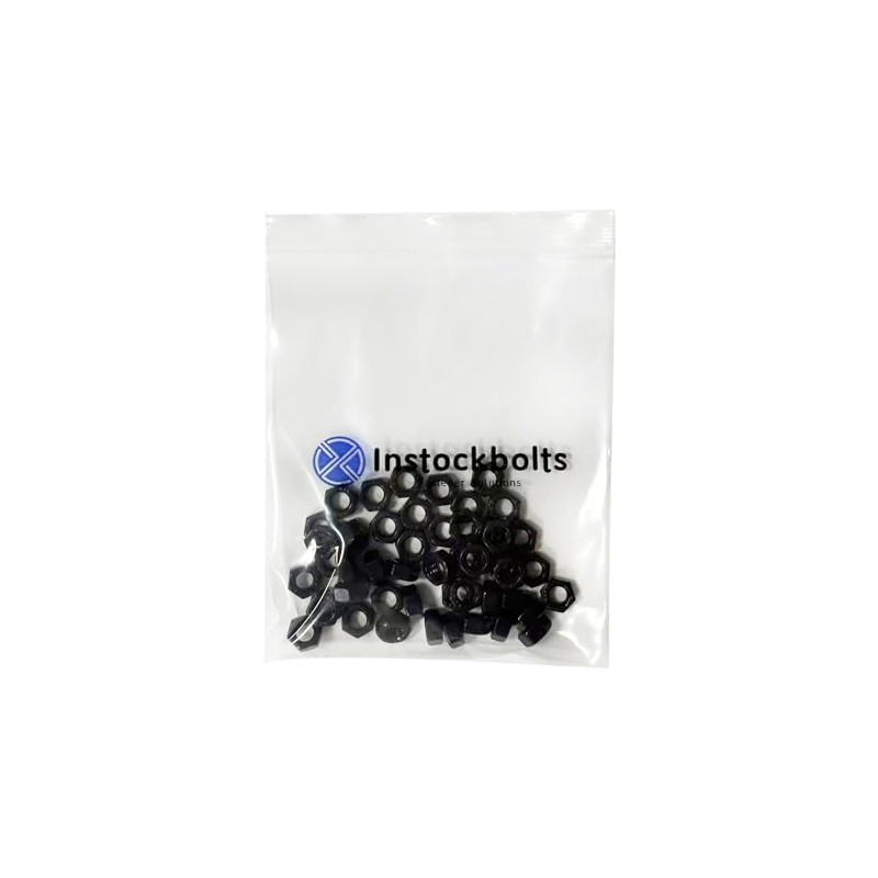 Instockbolts 5/16-18 Black Hex Nuts, Stainless Steel 304 (18-8) Black