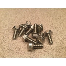 Unbranded (10) M8 X 1.25 X 20 Stainless Steel DIN 6921 A2 Hex Flange Bolts M8x20mm Flange