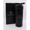 Peaksymmetry Black Stainless Steel Protein Shaker with Screw Cap