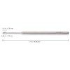 Pana 3/32" Cuticle Clean Safety Nail Carbide Bit - Silver