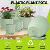 LESOASIS Plant Pots 10/9/8/7.5/7 inch Flower Pots, Set of 5