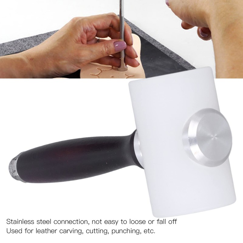 Mazo de artesanía en cuero, martillo de nylon Cómodo de