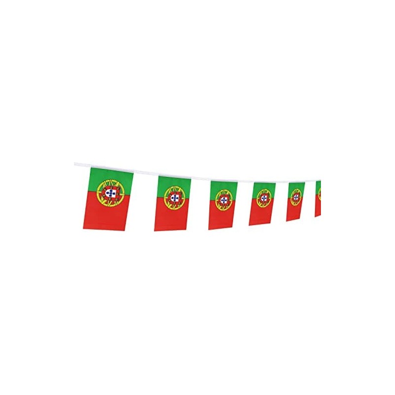 Portugal Portuguese String Banner Flag,16 ft 20 Mini Flags String,
