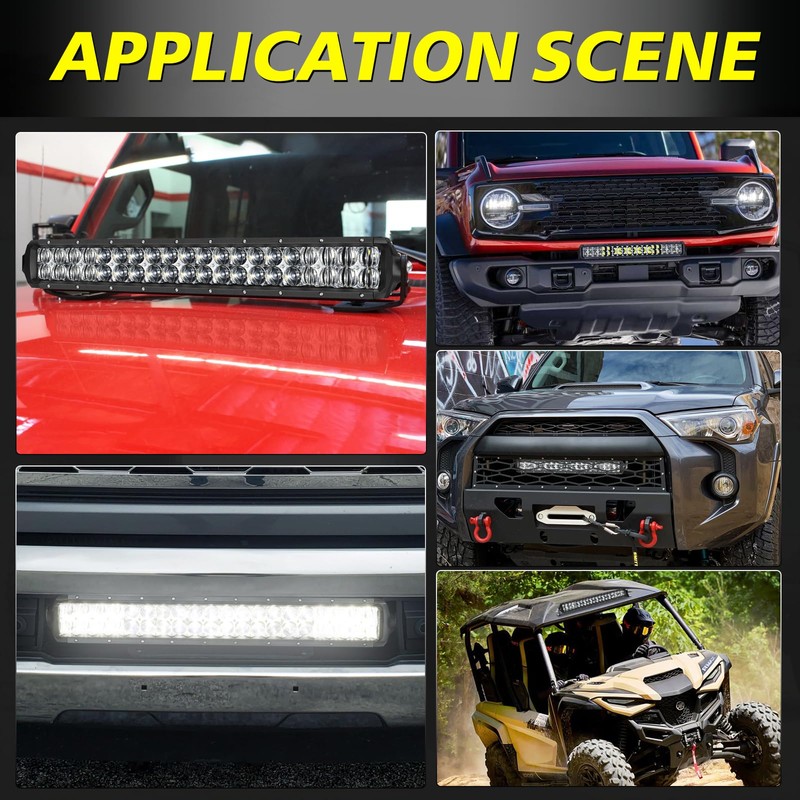 20 Inch LED Light Bar Kit, AKD Part 200W 5D