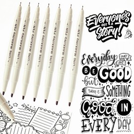Omeblos Calligraphy Pens,Black Pen,Fine Liner Pens Black,for Beginners Writing Signature Illustration Design Drawing Cards Sketching Book Bullet Journal Paper Wood Canvas Hand Lettering Art Pen 6 Pack