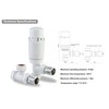 White Thermostatic Radiator Valve Angled Corner or Straight White Radiator