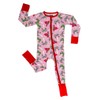 Florida Kid Co. Fa La La Mingo Baby One Piece Christmas Pajamas, Viscose from Bamboo and Spandex