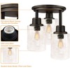 Semi Flush Mount Ceiling Light, 3-Light Close to Ceiling Light