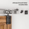5FT Box Rail Sliding Barn Door Hardware,Wall Mount Track Kit,Heavy