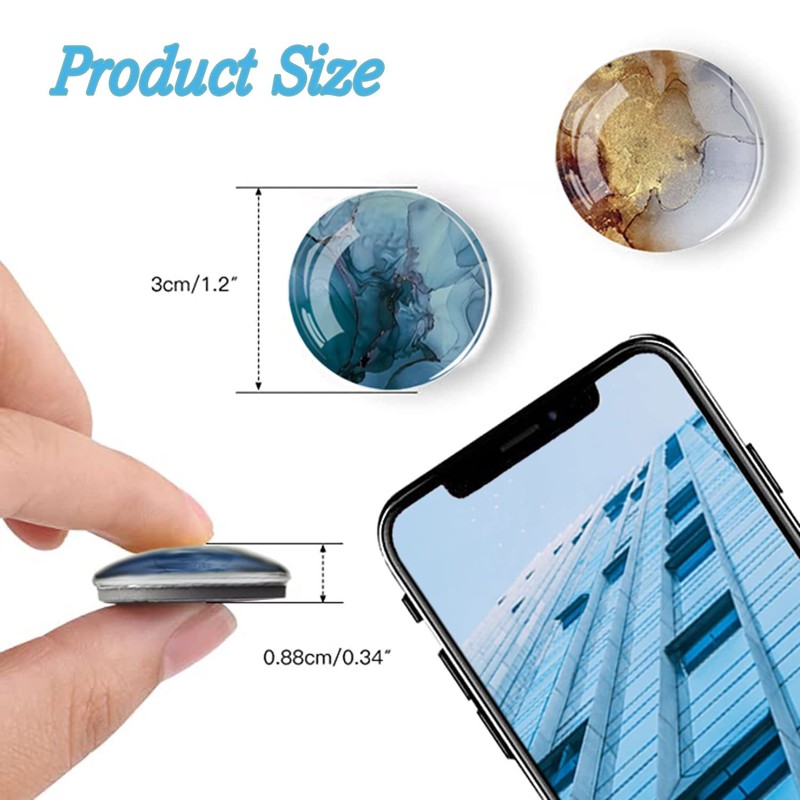 Glass Fridge Magnets, 12Pcs Marble Texture Crystal Refrigerator Glass Magnets