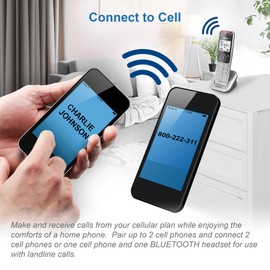 VTech VS112-3 DECT 6.0 Bluetooth 3 Handset Cordless Phone for Home with Answering Machine, Call Blocking, Caller ID, Intercom and Connect to Cell (Silver & Black)