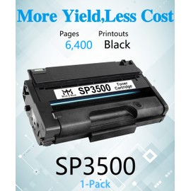 MM MUCH & MORE Compatible Toner Cartridge Replacement for Ricoh 406989 SP3500 SP3510 to Used for Ricoh Aficio SP 3500DN 3500N 3500SF 3510DN 3510SF Printers (1 Pack)