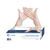OneProtek Vinyl Gloves Pack of 100 Powder- and Latex- Transparent