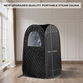 TaTalife Portable Sauna, Home Sauna Portable Tents, Full Body Steam Sauna Tent, Single Person Sauna, Newly Upgraded Large Space Sauna, Quick-Folding Sauna Tent (No Steamer Included)