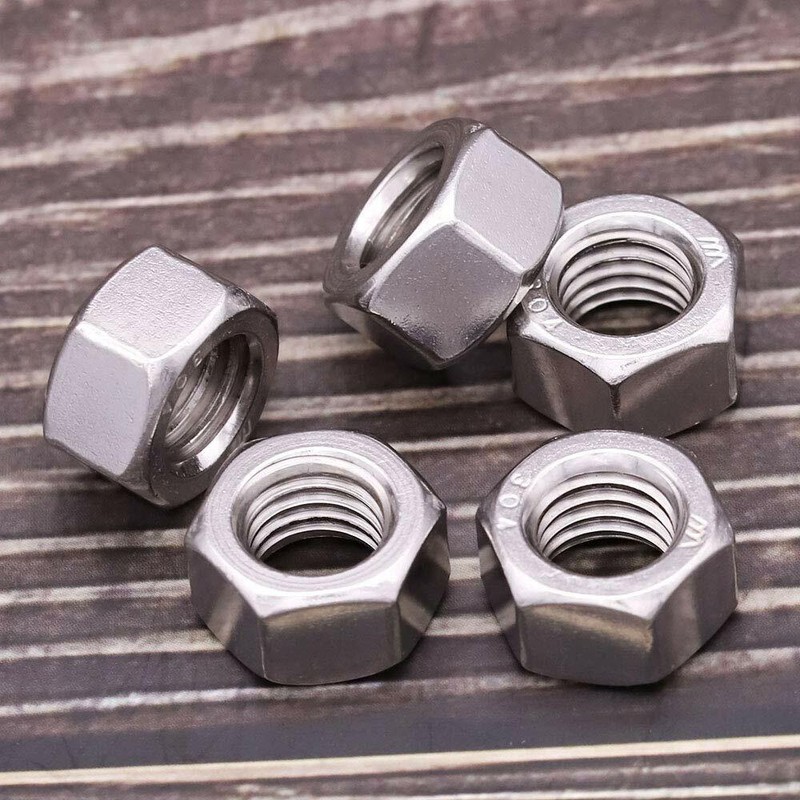 sashow 304 Stainless Steel Finished Hex Nut 5/16"-18 Hexagon Nut