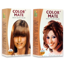 Color Mate Hair Color Cream Golden Copper + Light Blonde