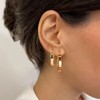 Poxtex Gold Hoop Earrings Set for Women, 14K Gold Plated