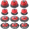 12 Pack Wire Wheel for Angle Grinder, 4-1/2" Heavy Duty