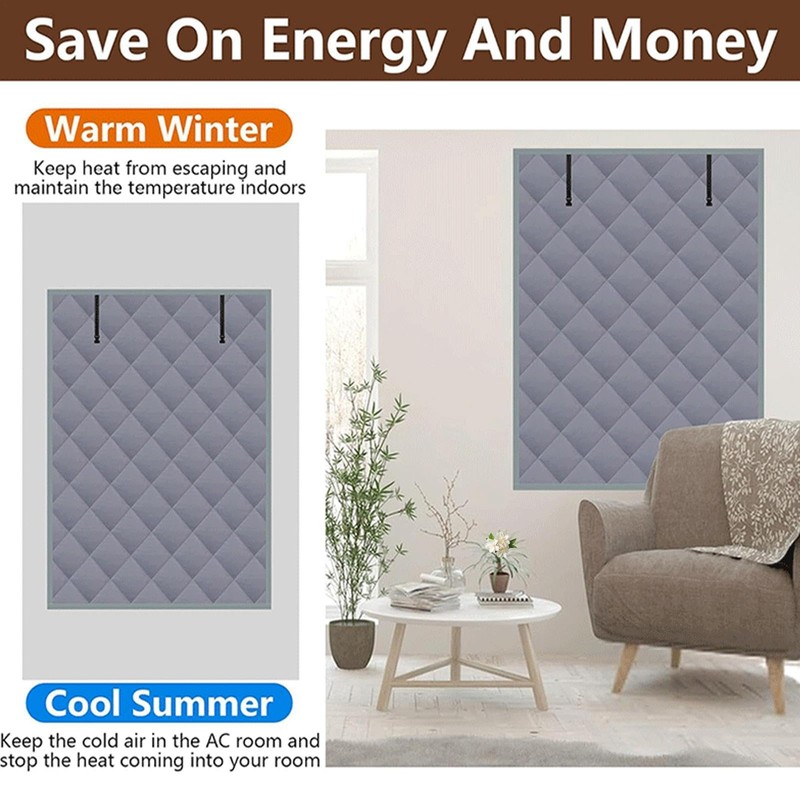 Winter Insulated Window Covers, 3 Layer Thermal Window Cover for