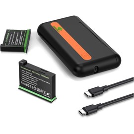 2 Packs 360 X3 Batteries with Charging Compartment, for Insta360 One X3 Battery Charger Box Fast Charge Hub Dual Battery Accessories Charging Station (360 X3 Battery)