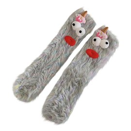 TFTSR Crazy Funny Fuzzy Silly Socks for Kids Women,Girls Fluffy Slipper Novelty Fun Socks,Boy Men Cute Cozy Soft Animal Socks