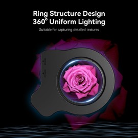 APEXEL 37/52mm Macro Lens Fill Light with Thread, 45 Light Combinations, Suitable for HB100 & ZM100 Zoom Macro Lenses for Mobile Phones