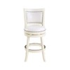 Boraam Bristol Swivel Stool-Distressed White, 24" Counter Height