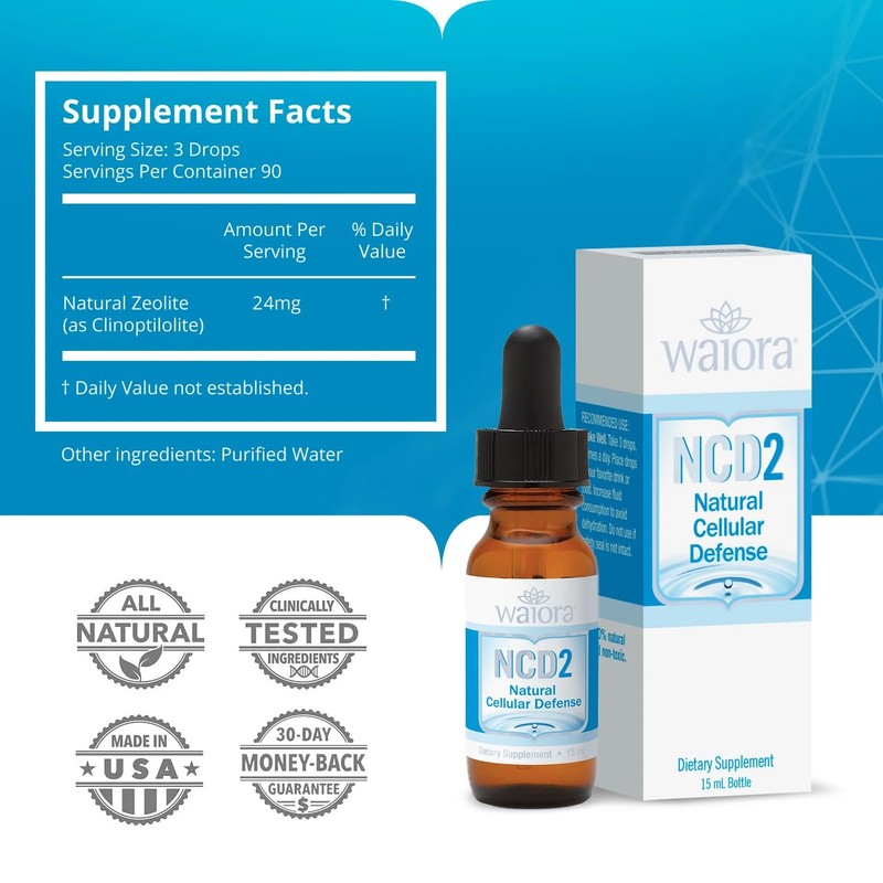 Waiora NCD2 Liquid Mineral Supplement, Advanced Cellular Support Formula, Daily