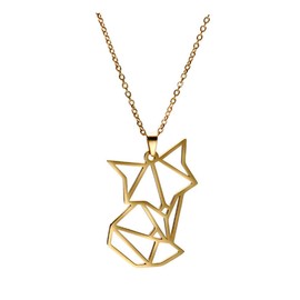 Modern Fox Necklace Pendant Charm, in an Organza Gift Bag