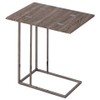 Weathered Grey Finish Expandable Snack Side End Table