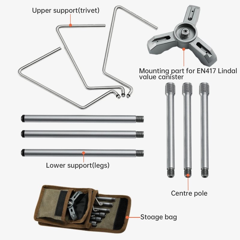 Campingmoon Smart Backpacking Stove Stand Adapter Connection Gas Fuel Canister