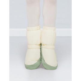 Daydance Teen Girls Women Ballet Booties Green Dance Slippers for Warm up