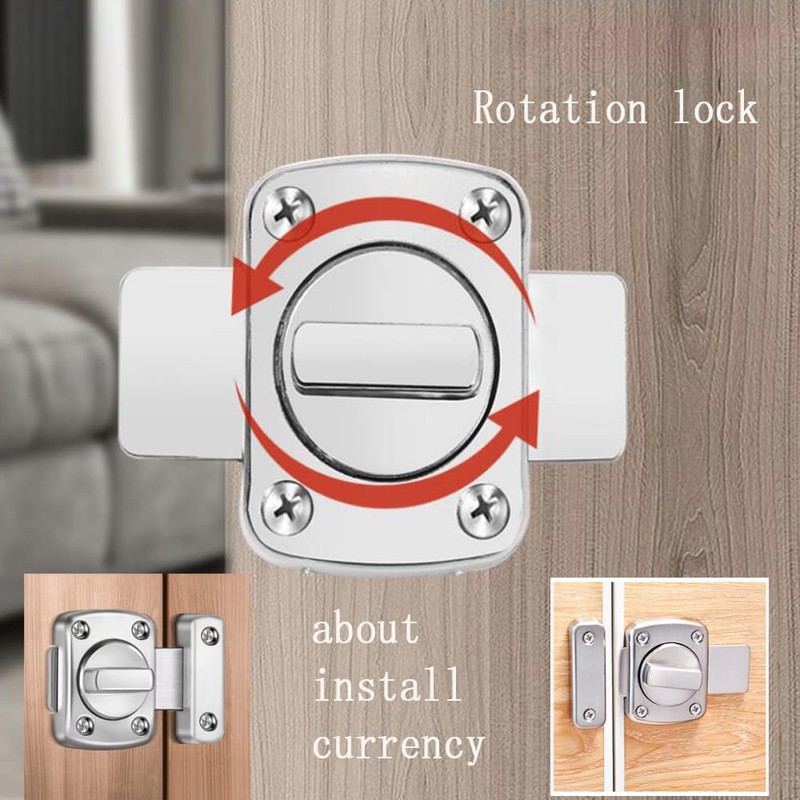 Night Latch Two-Way Swivel Security Door Lock - Solid Swivel