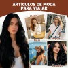 Extensiones De Cabello De Pelo Ondulado Cortinas Clip 6 Pzs