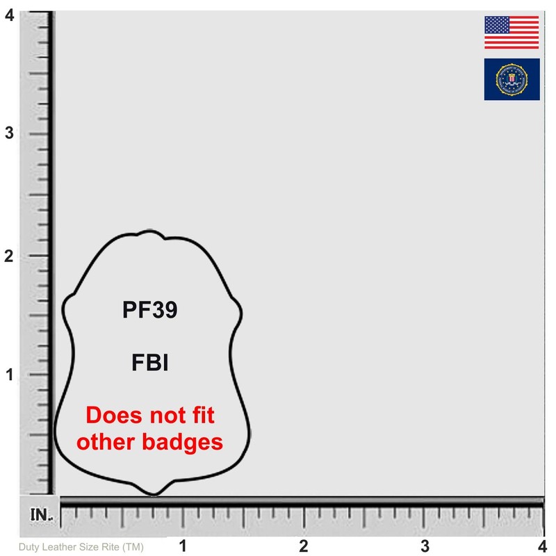 Perfect Fit FBI Belt Clip Badge Holder with Pocket and