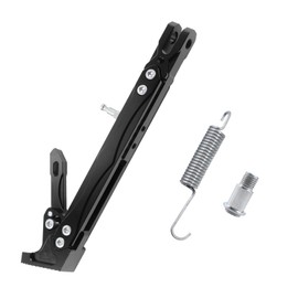 Universal Motorcycle CNC Kickstand Adjust Tripod Holder Modified Foot Side Stand Extend Kickstand Motorbike Dit Pit Bike (26cm-30cm black)