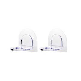 Hasta Shower Gel Bottle Rack Hook, Transparent Shower Shampoo Bottle Holder, 2 Pack Shower Shampoo Holder,Distributor Wall Mounted Hook, Suitable For Bathroom, etc
