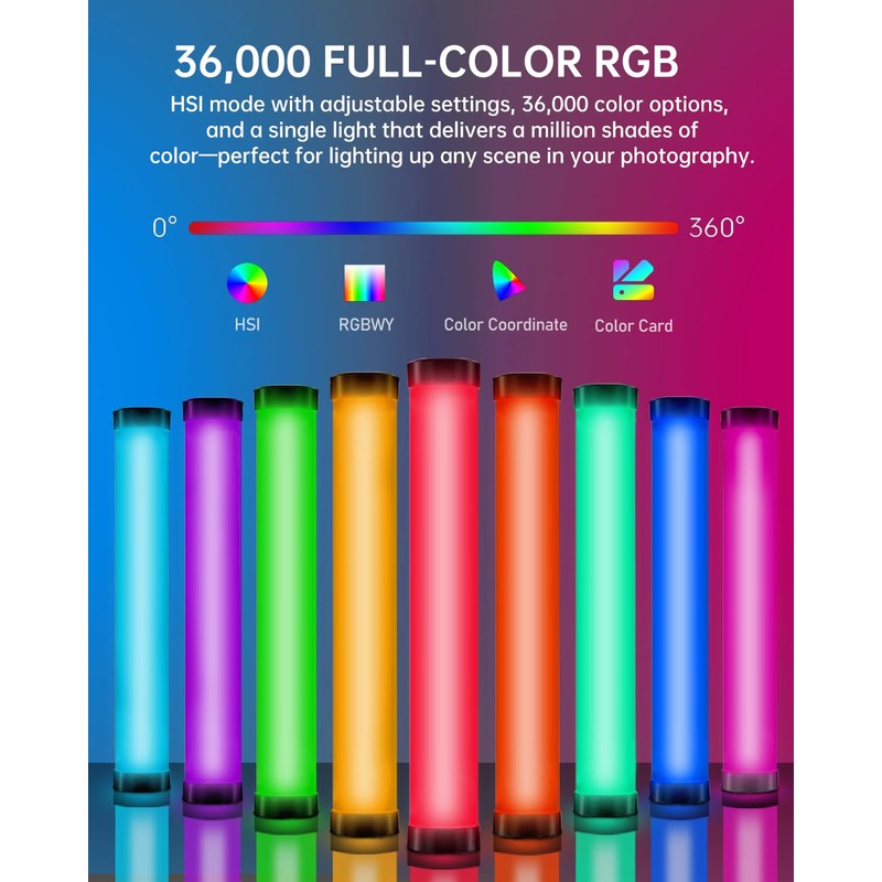 AMBITFUL A2 Full Colour RGB Tube Light, CRI 95 TLCI