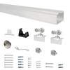 DIYHD 60" Commercial Grade Aluminum Pocket Door Track Kit,Ceiling Mount
