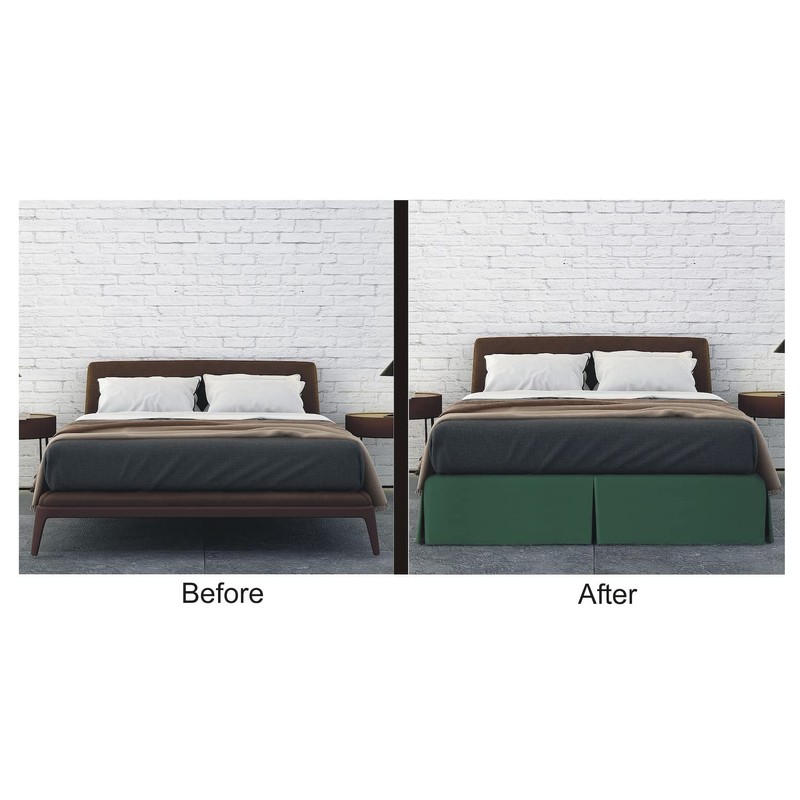 Linen Home Box Pleated Base Valance Sheet Single Bed Skirt
