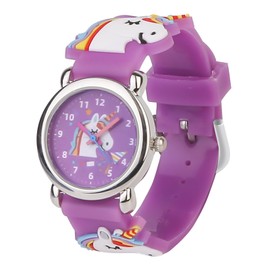 TZIXBOI Girls Watches,Unicorn Watch Analog Watch Waterproof Toddler Baby Watch,Gifts for Kids Age Over 3 Year Old Children,Girls Birthday Christmas Gifts