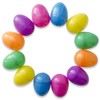 12 x Coloured Empty Plastic Eggs Easter Hunt Gift Decoration