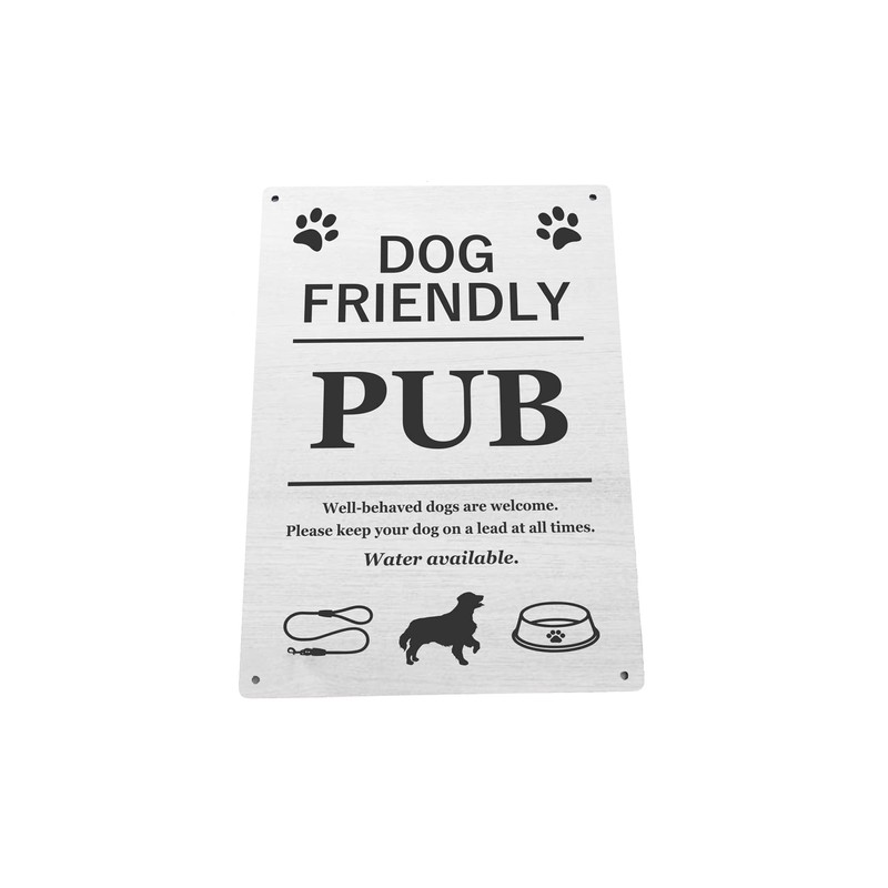 Dog Friendly Pub Printed Vinyl Waterproof Sign - Stylish and