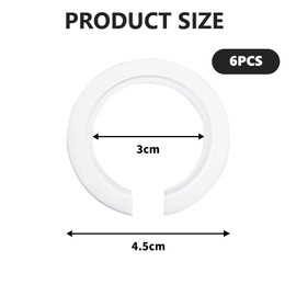 LIAMGUS 6 PCS lampshade Reducer Ring, E27 to E14 Lampshade Reducer Ring, Light Shade Adapter Ring, Plastic Lamp Shade Ring Converter, for Support Lamp Shade with Duplex Ring Fitting (White)